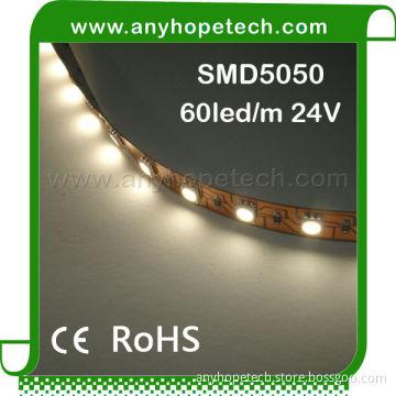 Top quality led light smd5050 24v indoor ip20 flexible led strip